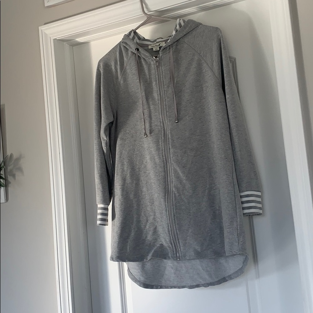 Long grey zip up